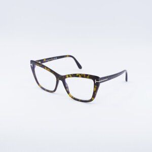 Tom Ford FT5826-B 052 Eyeglasses Dark Havana 55mm Cat Eye Frame